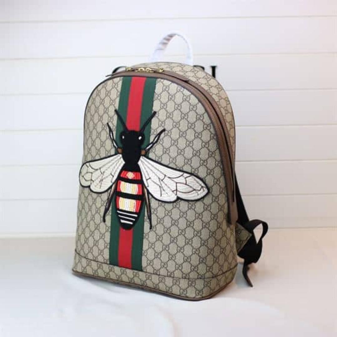 GUCCI GG BACKPACK WITH BEE