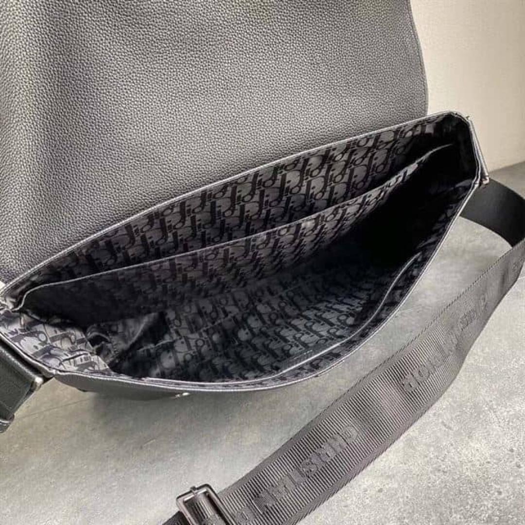 DIOR OBLIQUE JACQUARD AND BLACK GRAINED CALFSKIN BEIGE/BLACK