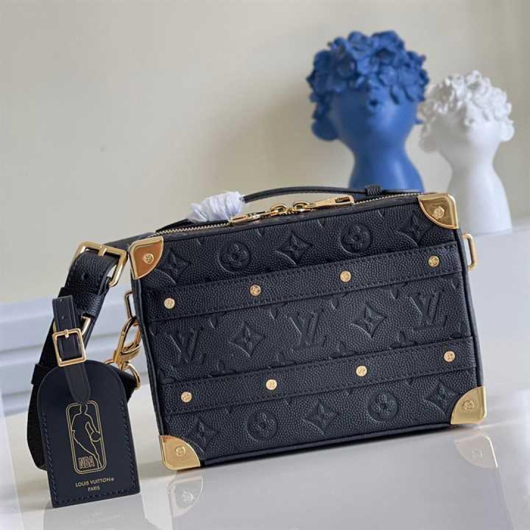 LOUIS VUITTON X NBA HANDLE TRUNK MONOGRAM COATED CANVAS TEXTILE LINING IN BLACK