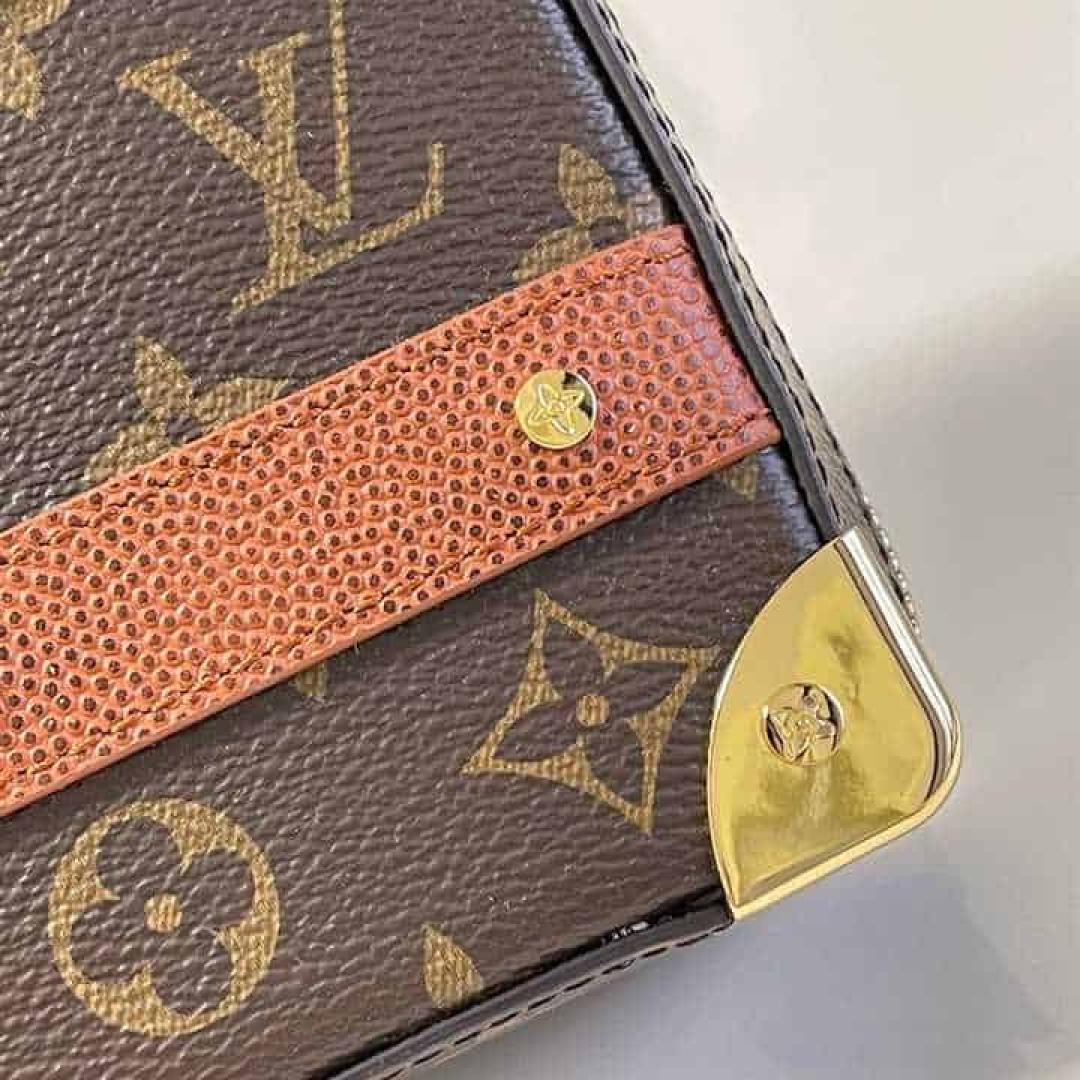 LOUIS VUITTON X NBA HANDLE TRUNK MONOGRAM COATED CANVAS TEXTILE LINING IN BROWN