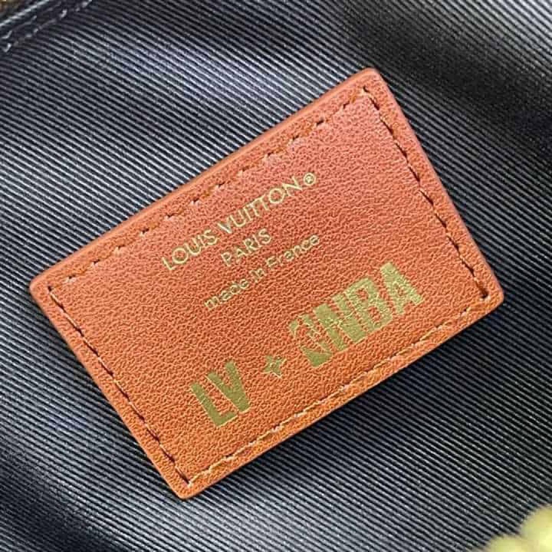 LOUIS VUITTON X NBA HANDLE TRUNK MONOGRAM COATED CANVAS TEXTILE LINING IN BROWN