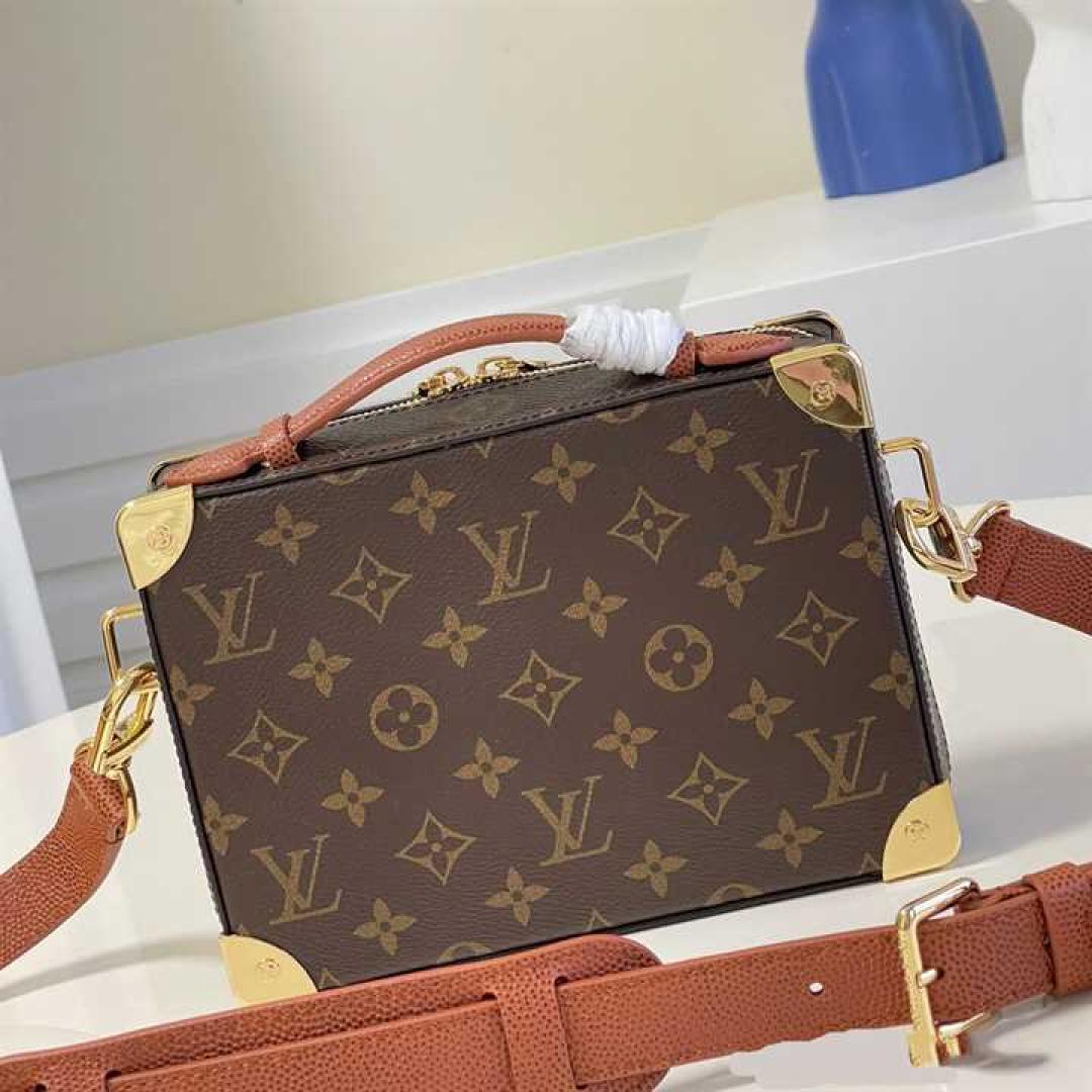 LOUIS VUITTON X NBA HANDLE TRUNK MONOGRAM COATED CANVAS TEXTILE LINING IN BROWN