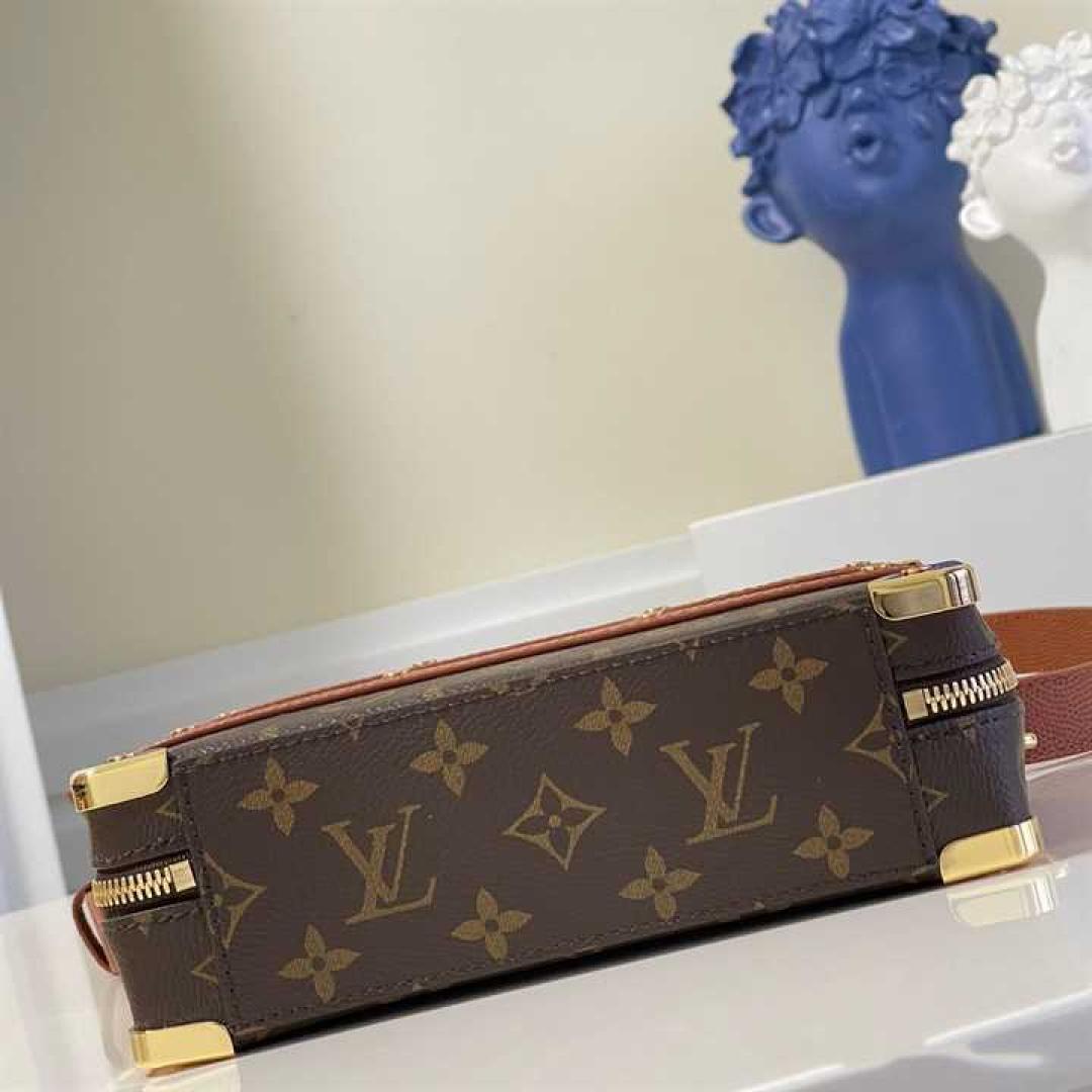 LOUIS VUITTON X NBA HANDLE TRUNK MONOGRAM COATED CANVAS TEXTILE LINING IN BROWN