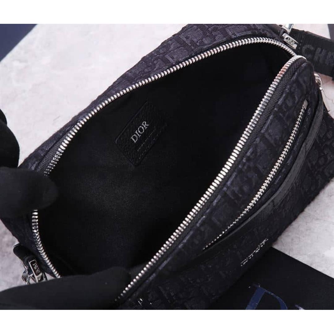 SAFARI MESSENGER BAG BLACK DIOR OBLIQUE JACQUARD