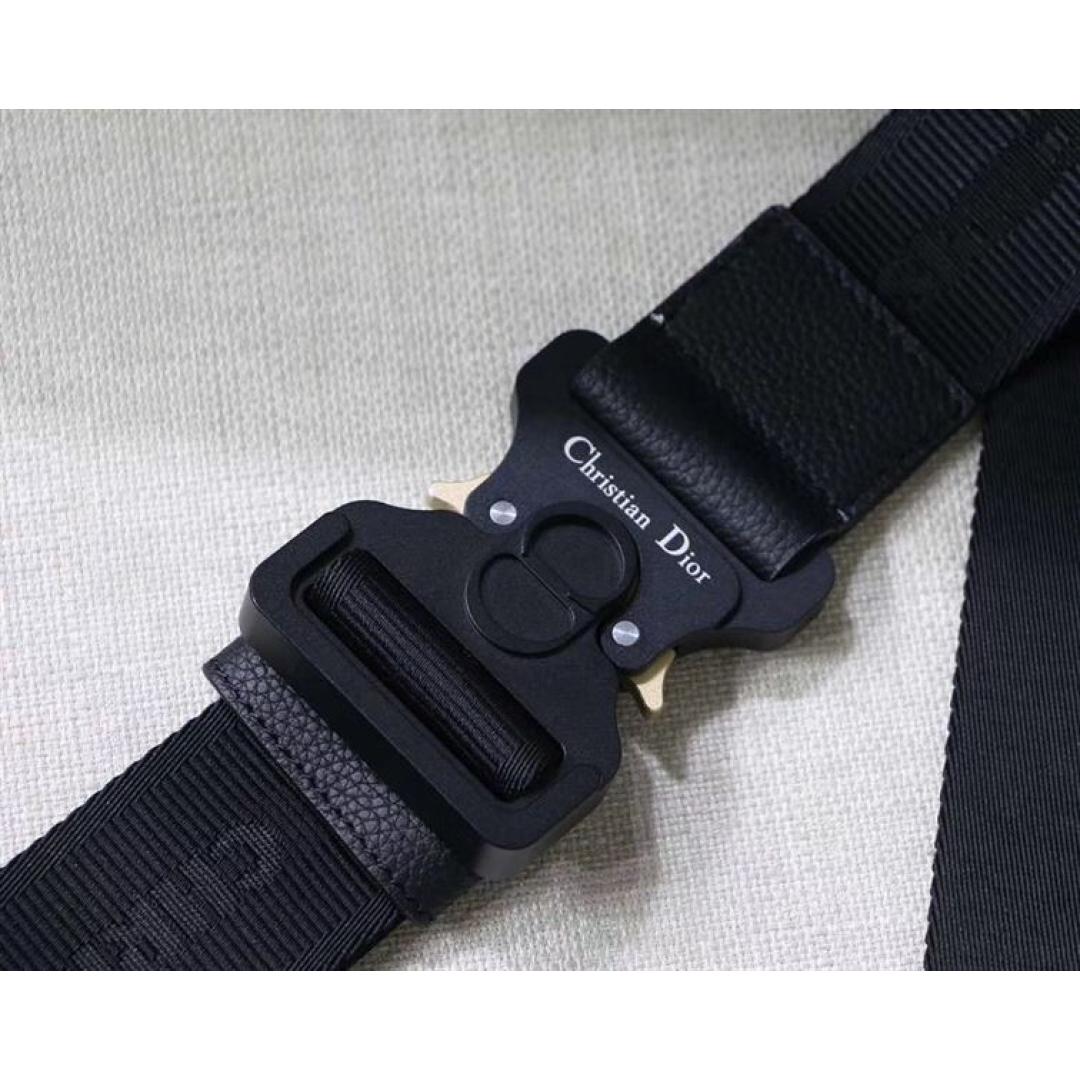 SADDLE BAG BLACK DIOR OBLIQUE JACQUARD