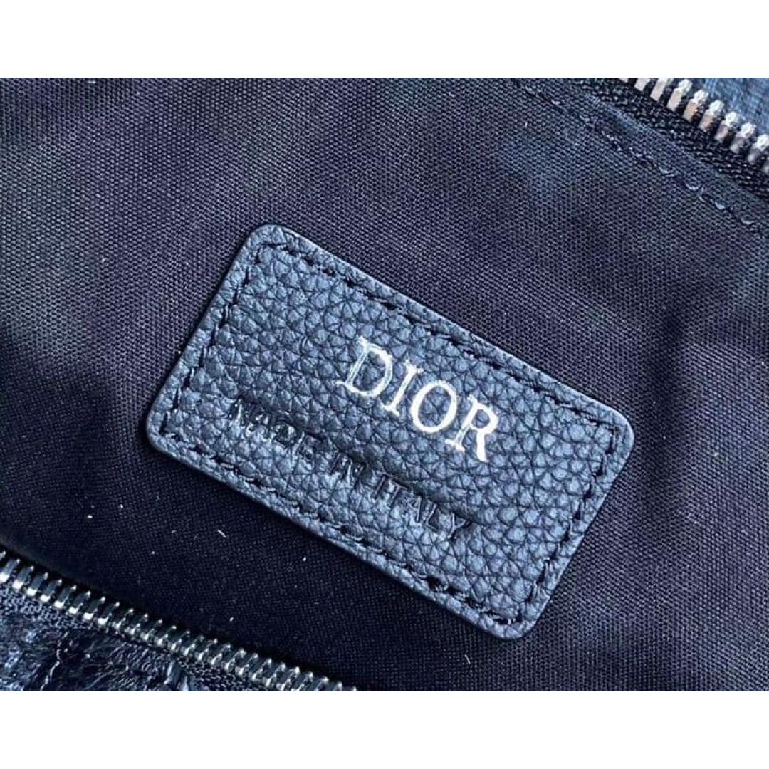 SADDLE BAG BLACK DIOR OBLIQUE JACQUARD