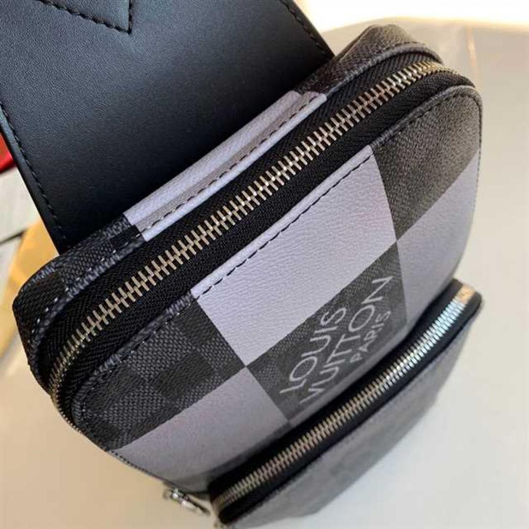LOUIS VUITTON AVENUE SLING BAG WHITE DAMIER GRAPHITE GIANT
