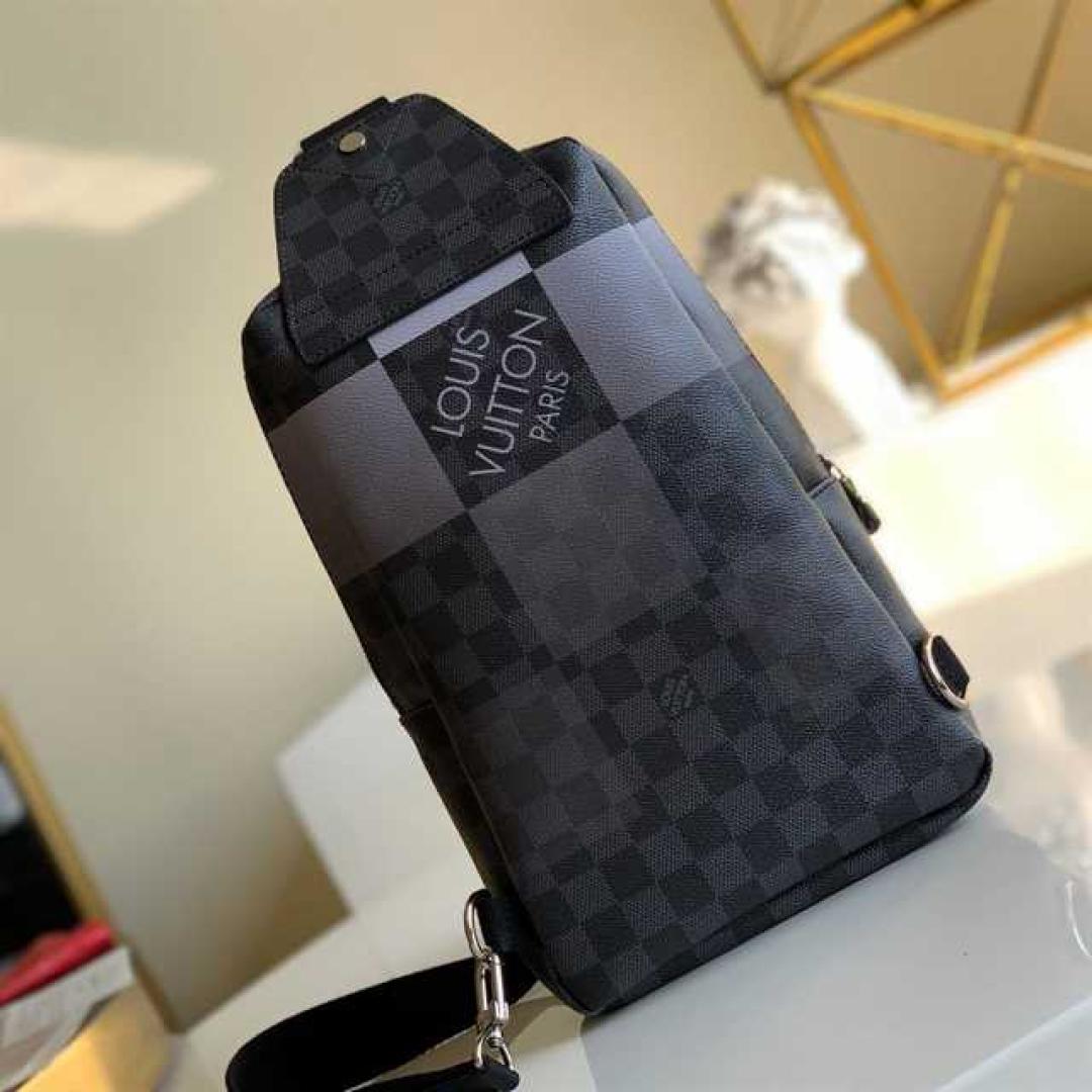 LOUIS VUITTON AVENUE SLING BAG WHITE DAMIER GRAPHITE GIANT