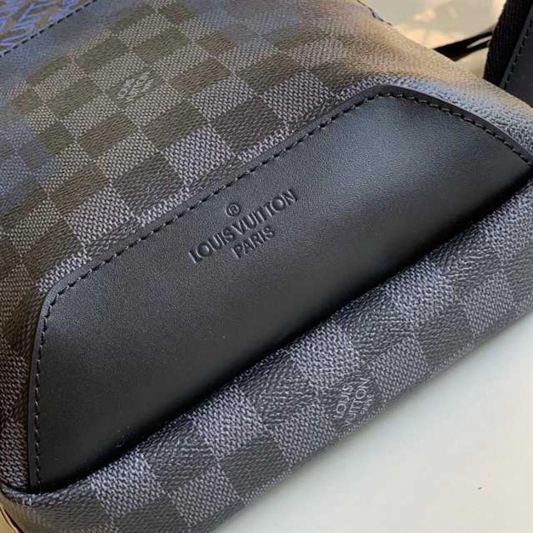 LOUIS VUITTON AVENUE SLING BAG BLUE DAMIER GRAPHITE GIANT CANVAS