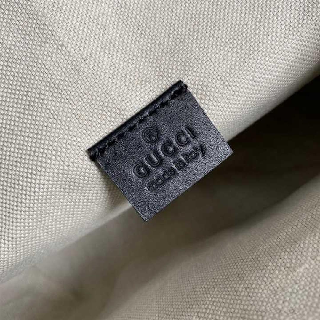 GUCCI GG EMBOSSED BELT BAG IN BLACK GG EMBOSSED LEATHER