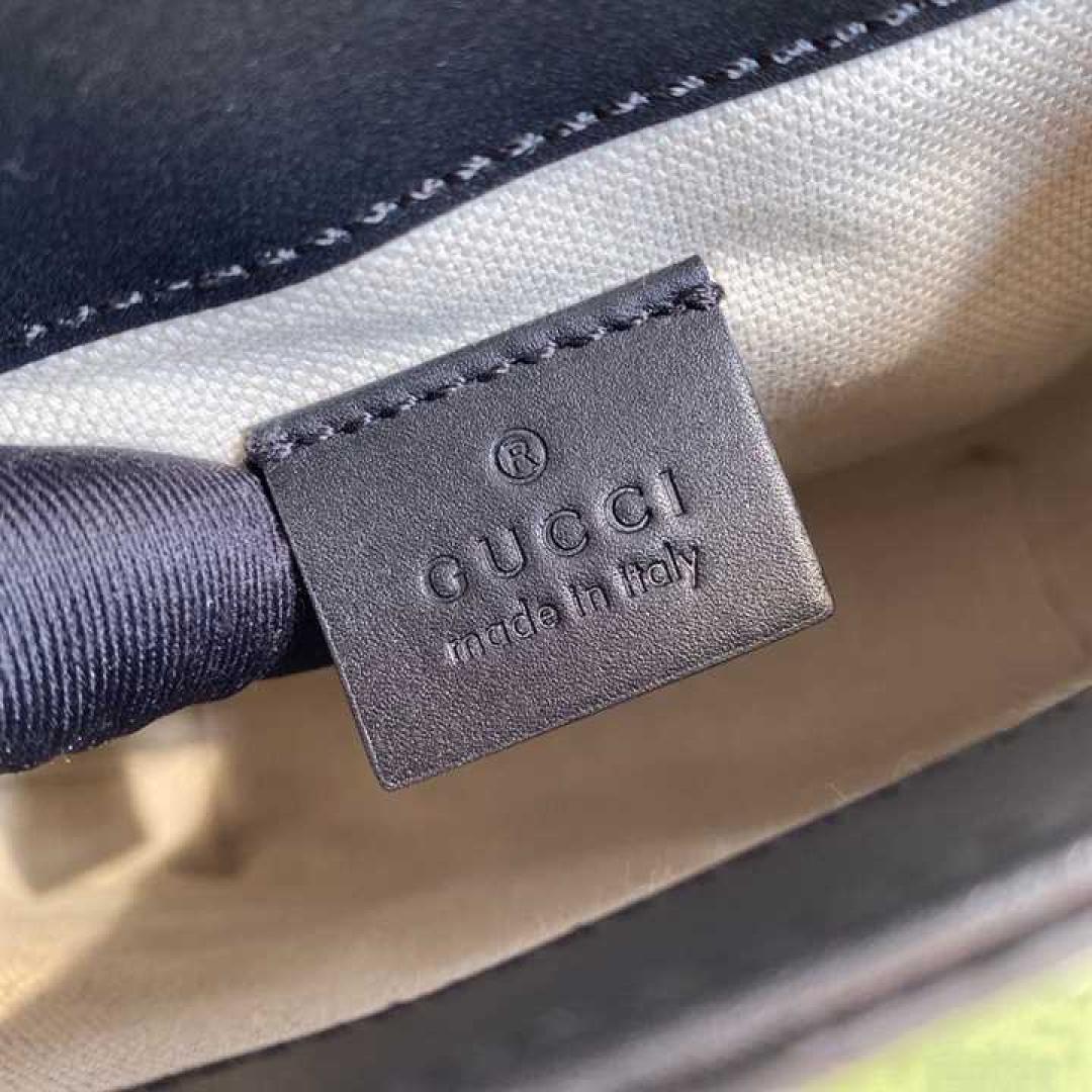 GUCCI GG EMBOSSED BELT BAG BLACK GG EMBOSSED LEATHER COTTON LINEN LINING