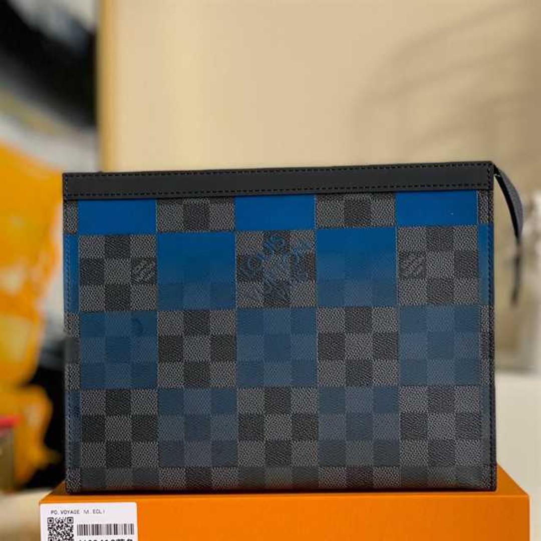 POCHETTE VOYAGE MM DAMIER GRAPHITE CANVAS