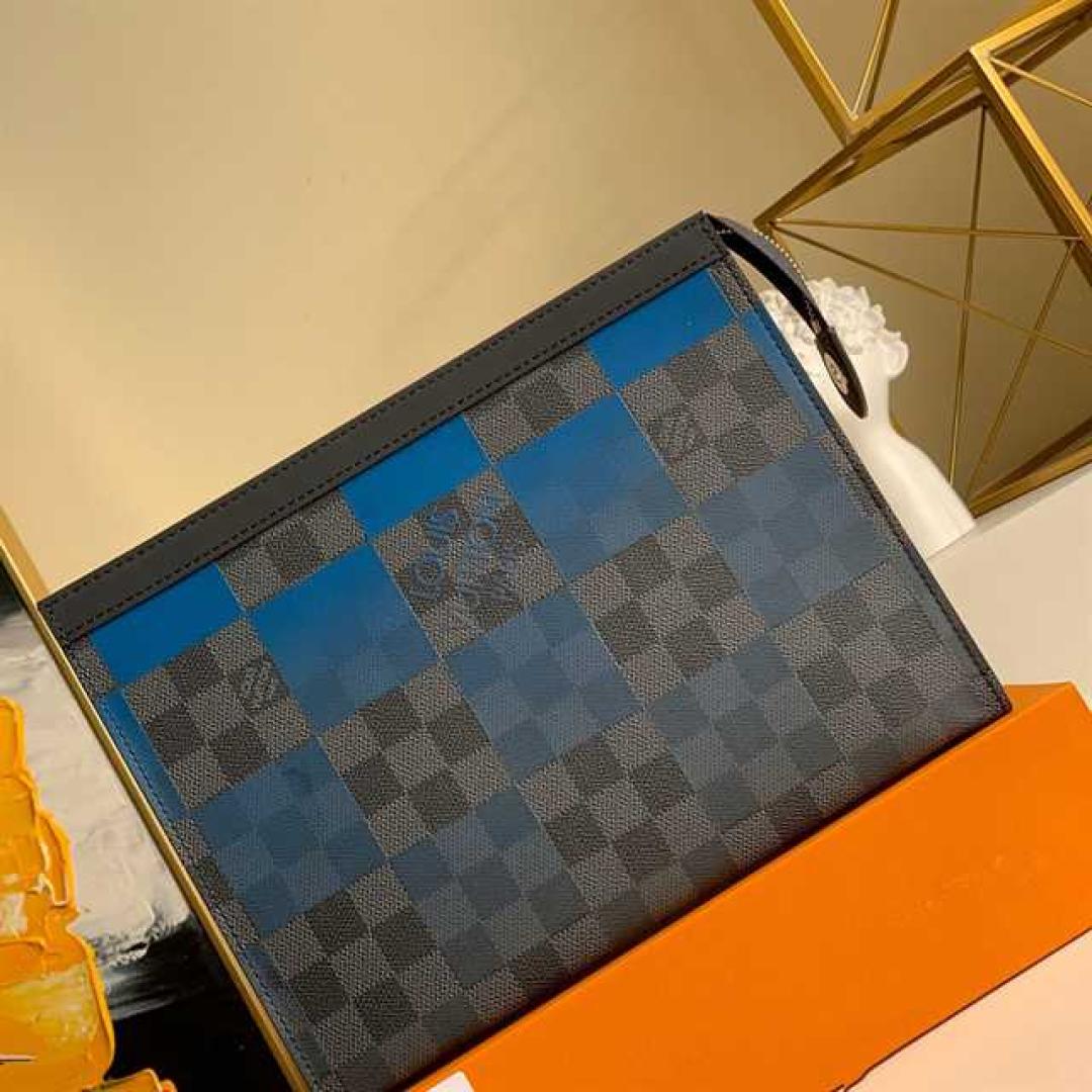 POCHETTE VOYAGE MM DAMIER GRAPHITE CANVAS