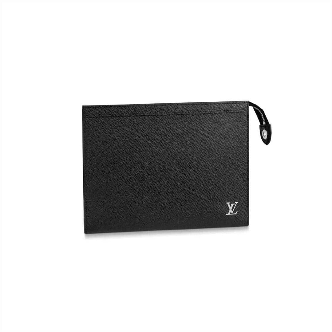 LOUIS VUITTON POCHETTE VOYAGE TAIGA LEATHER