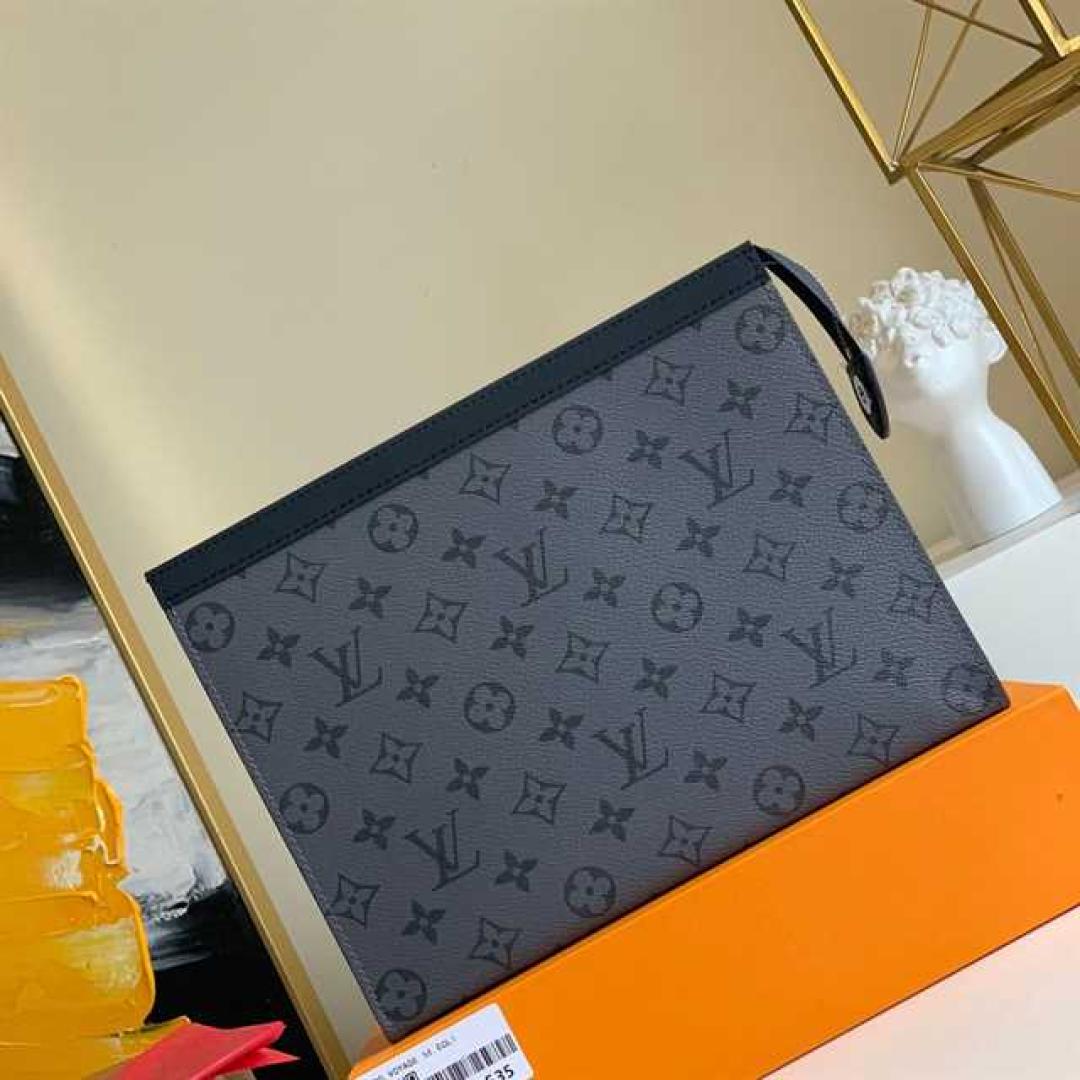 LOUIS VUITTON POCHETTE VOYAGE MM MONOGRAM ECLIPSE CANVAS