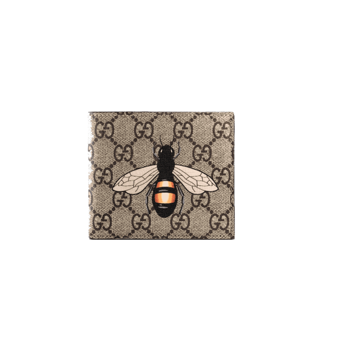 GUCCI BEE PRINT GG SUPREME WALLET
