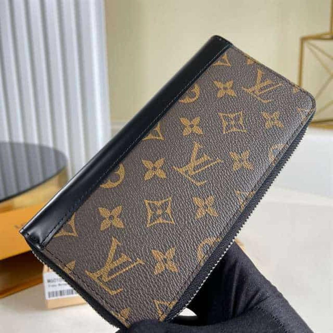 LOUIS VUITTON ZIPPY WALLET VERTICAL MONOGRAM MACASSAR CANVAS