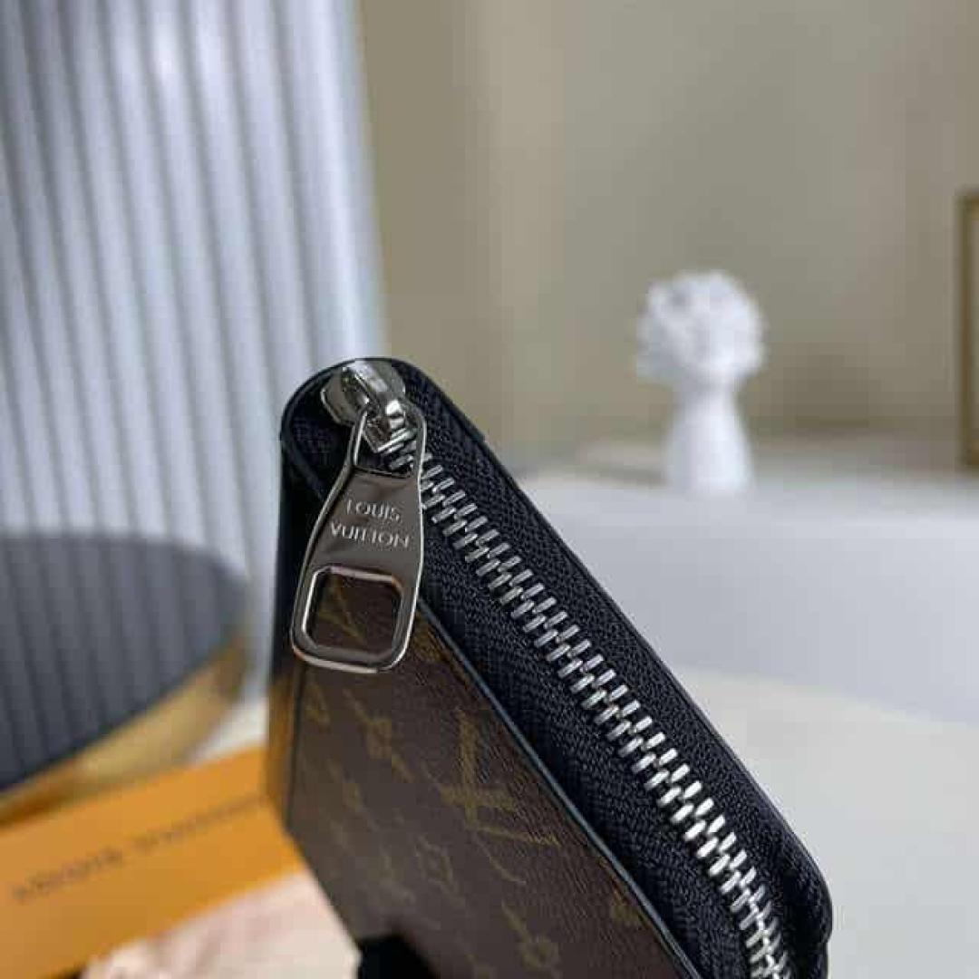 LOUIS VUITTON ZIPPY WALLET VERTICAL MONOGRAM MACASSAR CANVAS
