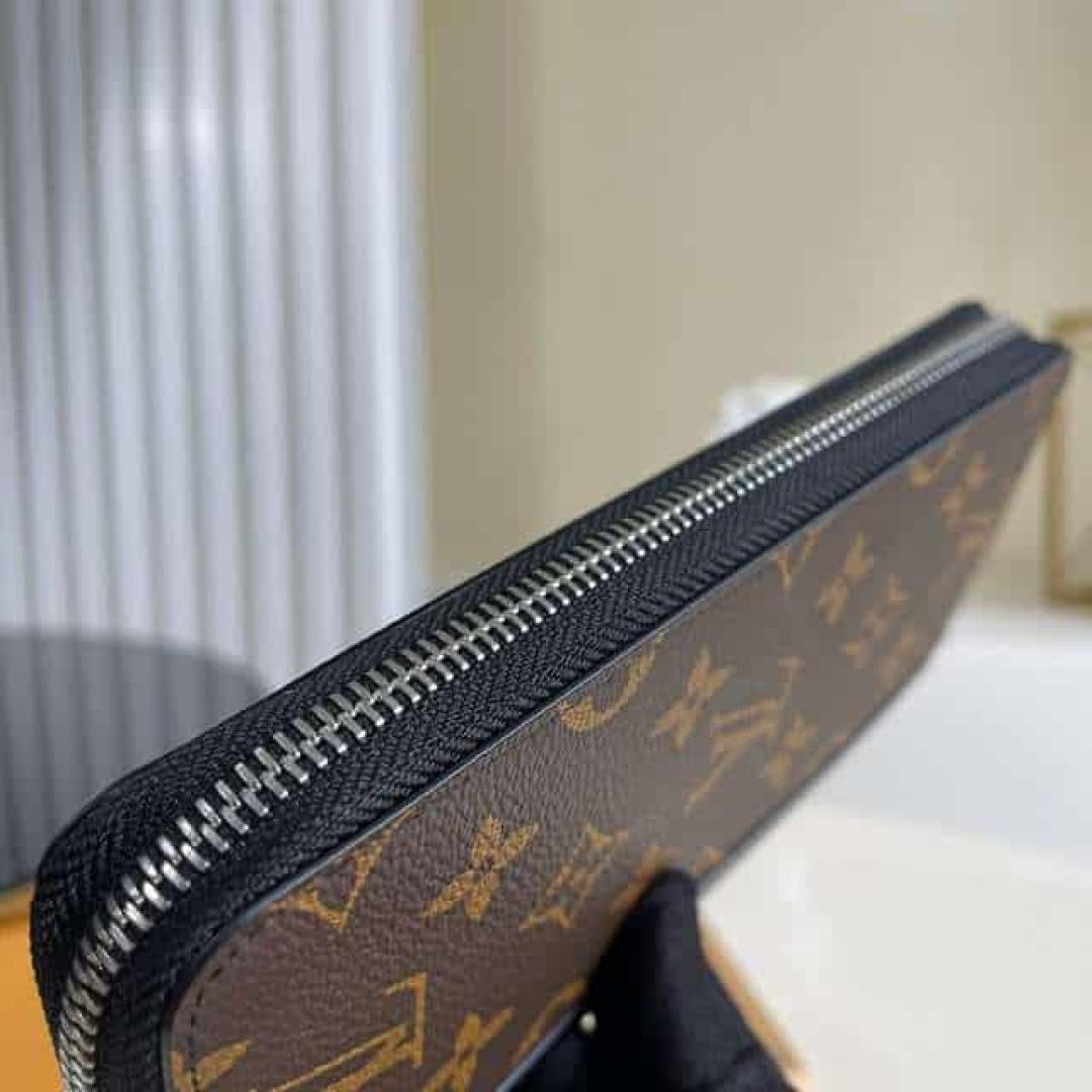 LOUIS VUITTON ZIPPY WALLET VERTICAL MONOGRAM MACASSAR CANVAS