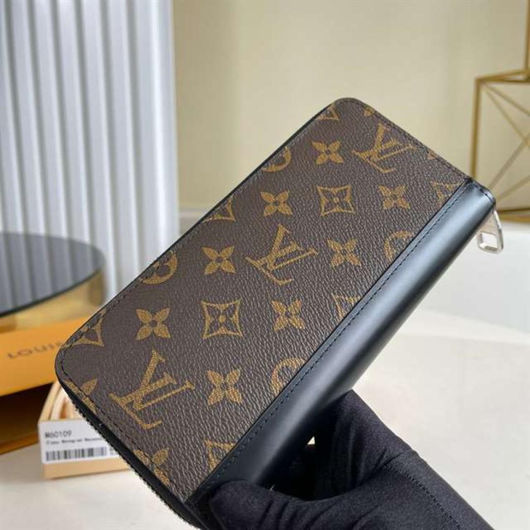 LOUIS VUITTON ZIPPY WALLET VERTICAL MONOGRAM MACASSAR CANVAS