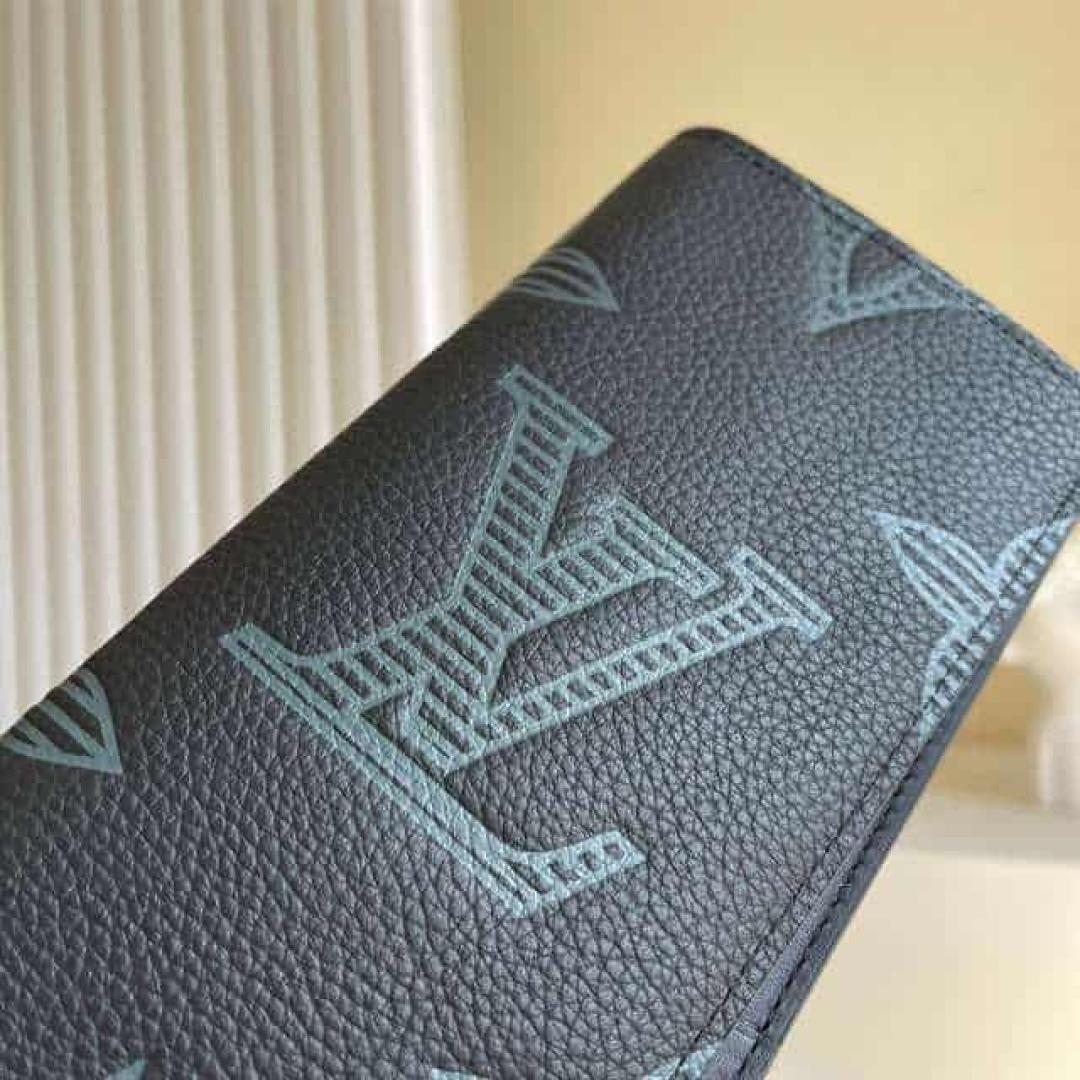 LOUIS VUITTON BRAZZA WALLET TAURILLON SHADOW LEATHER