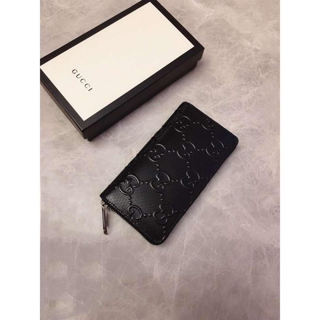 GUCCI SIGNATURE ZIP AROUND WALLET