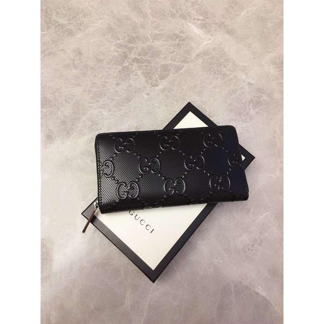 GUCCI SIGNATURE ZIP AROUND WALLET