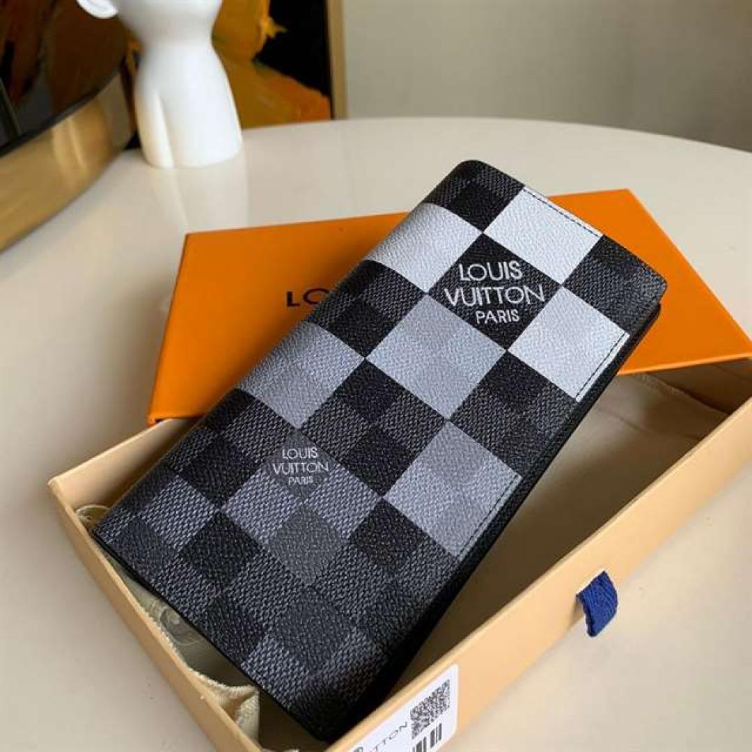 LOUIS VUITTON BRAZZA WALLET DAMIER GRAPHITE CANVAS
