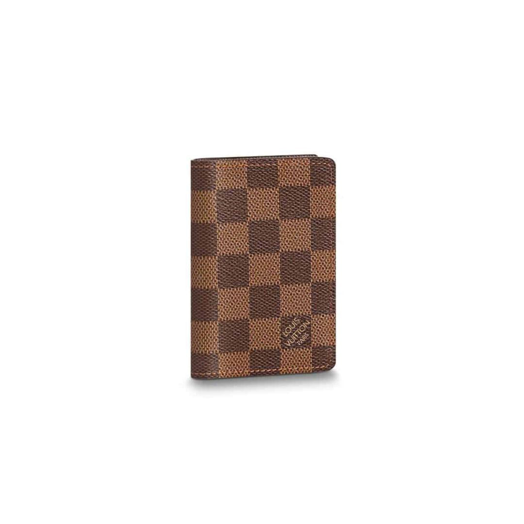 LOUIS VUITTON POCKET ORGANIZER COATED CANVAS CALF LEATHER LINING