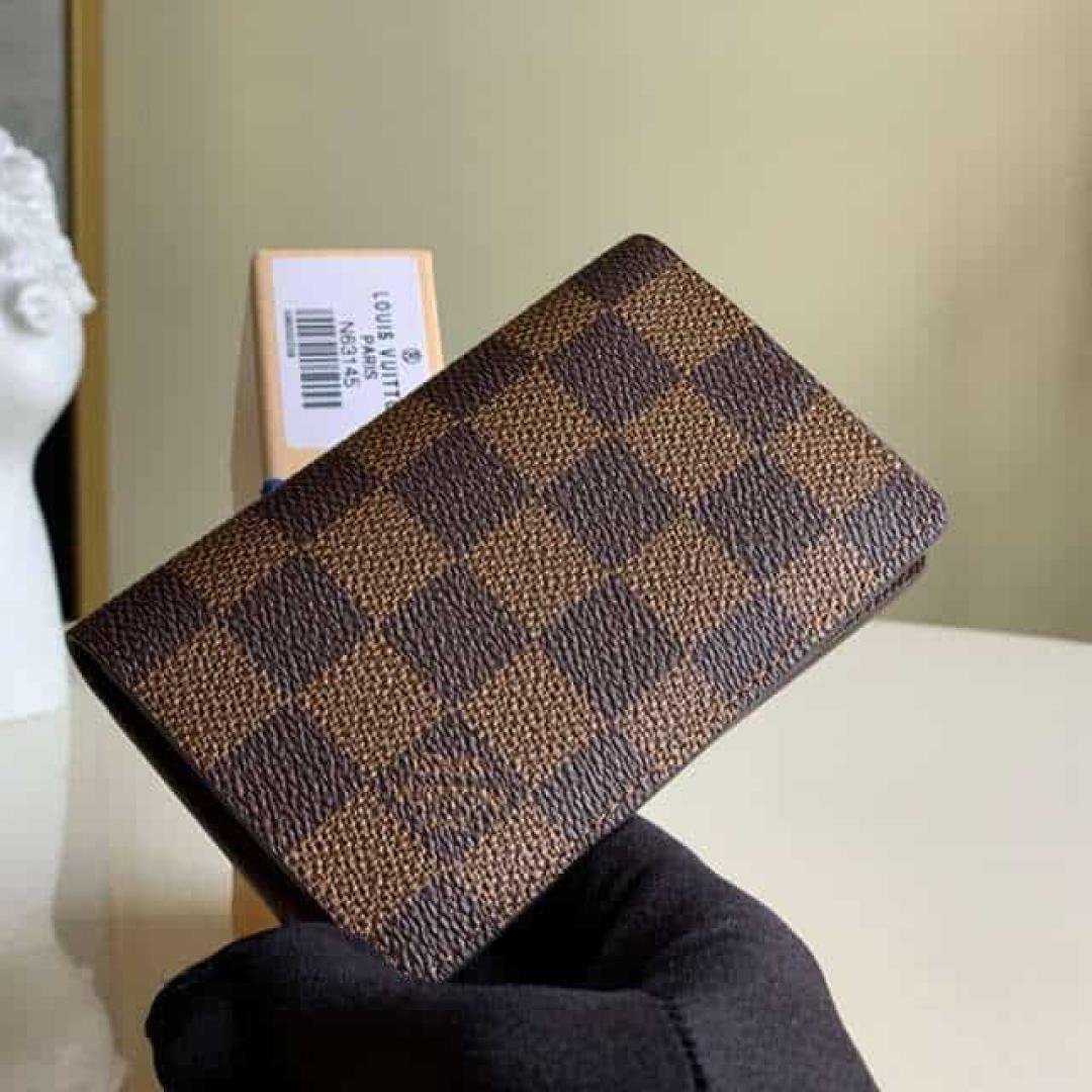 LOUIS VUITTON POCKET ORGANIZER COATED CANVAS CALF LEATHER LINING