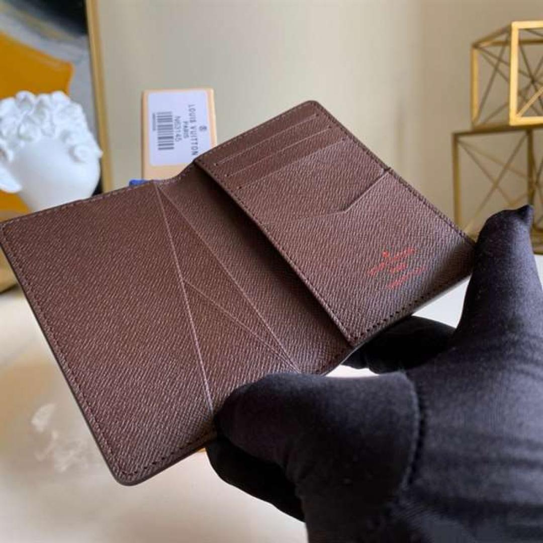 LOUIS VUITTON POCKET ORGANIZER COATED CANVAS CALF LEATHER LINING