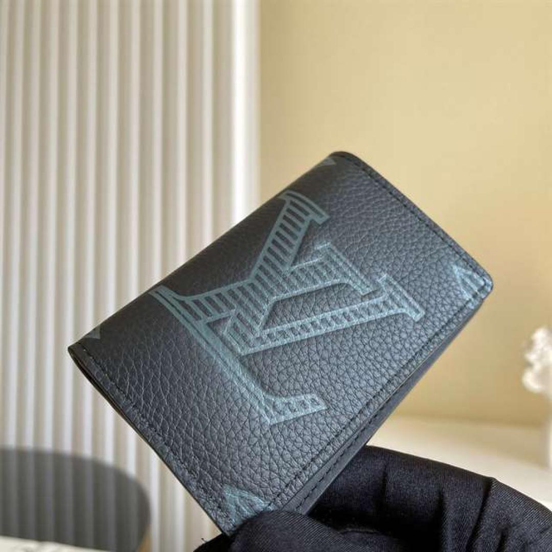 LOUIS VUITTON POCKET ORGANIZER TAURILLON SHADOW LEATHER