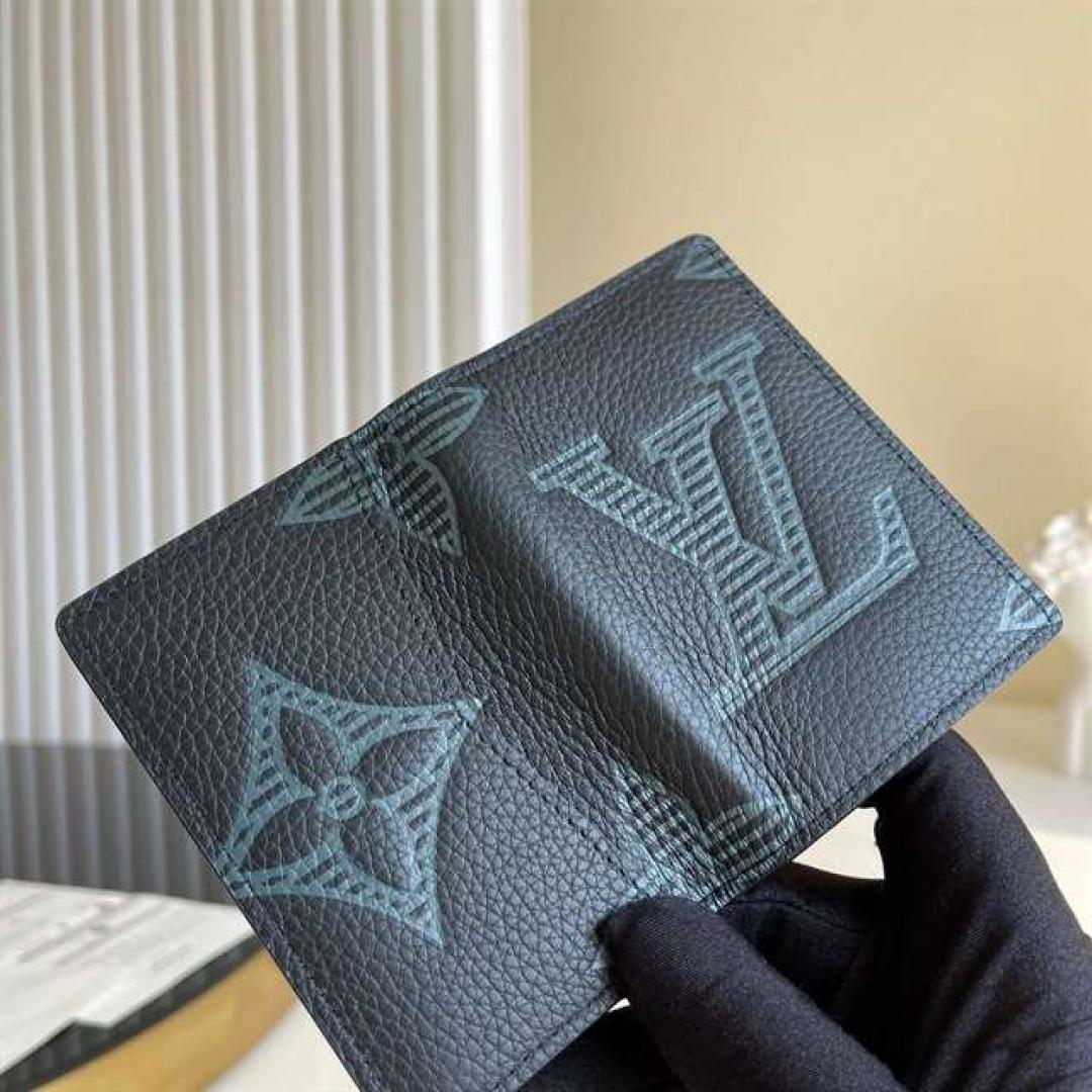 LOUIS VUITTON POCKET ORGANIZER TAURILLON SHADOW LEATHER