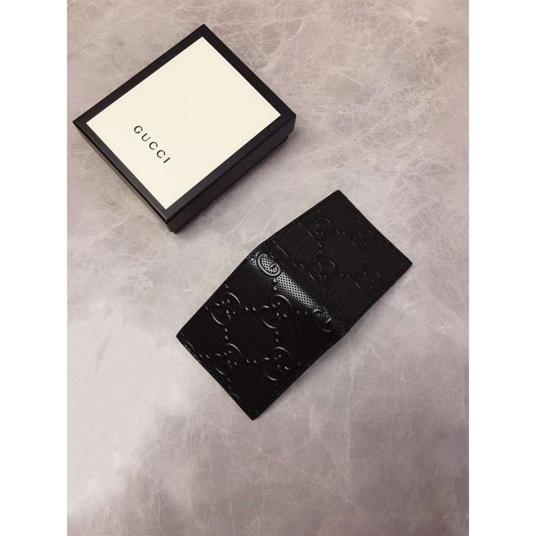 GUCCI MEN'S EBAY BLACK GG EMBOSSED LEATHER WALLET
