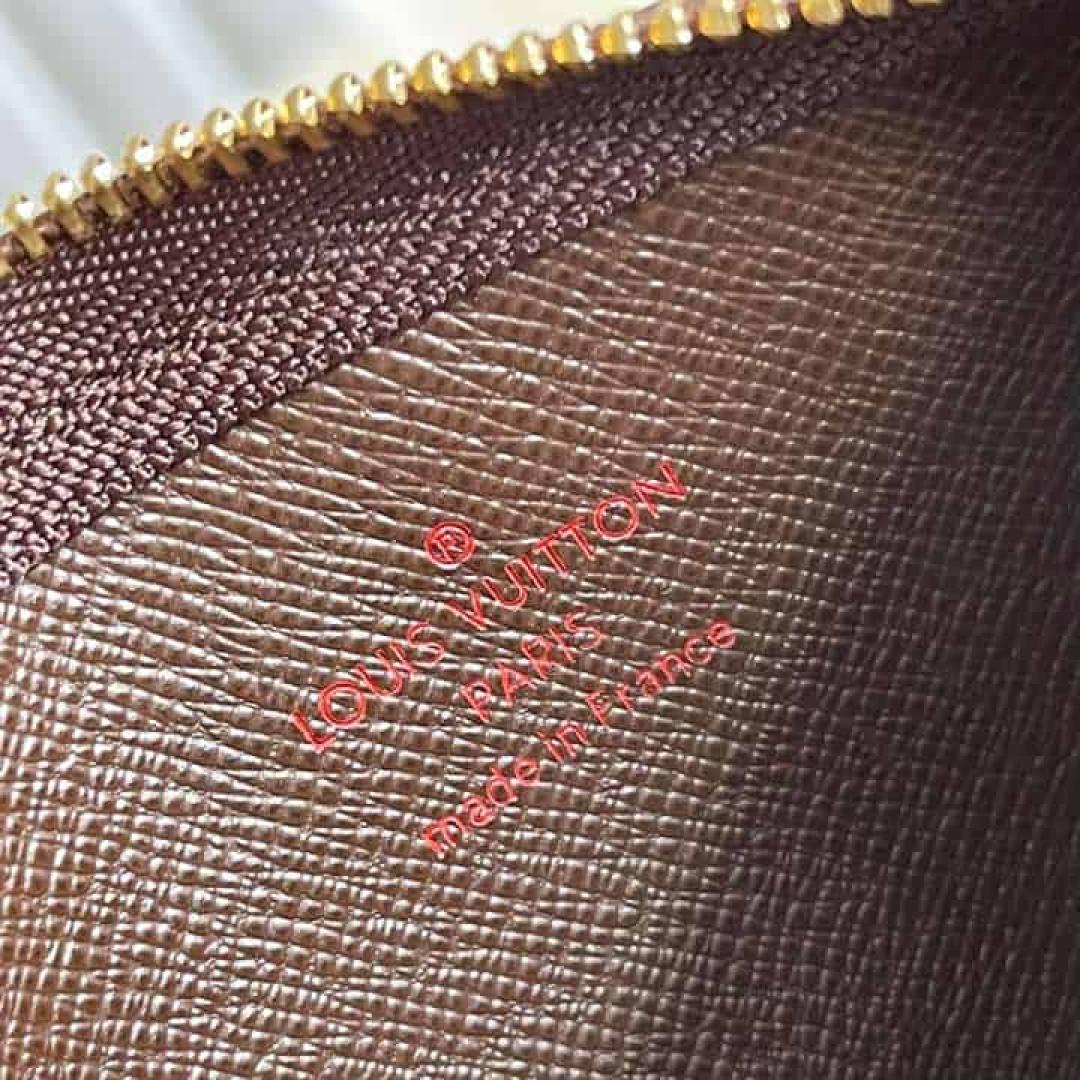 M62650 LOUIS VUITTON KEY POUCH DAMIER EBENE COATED CANVAS IN BROWN