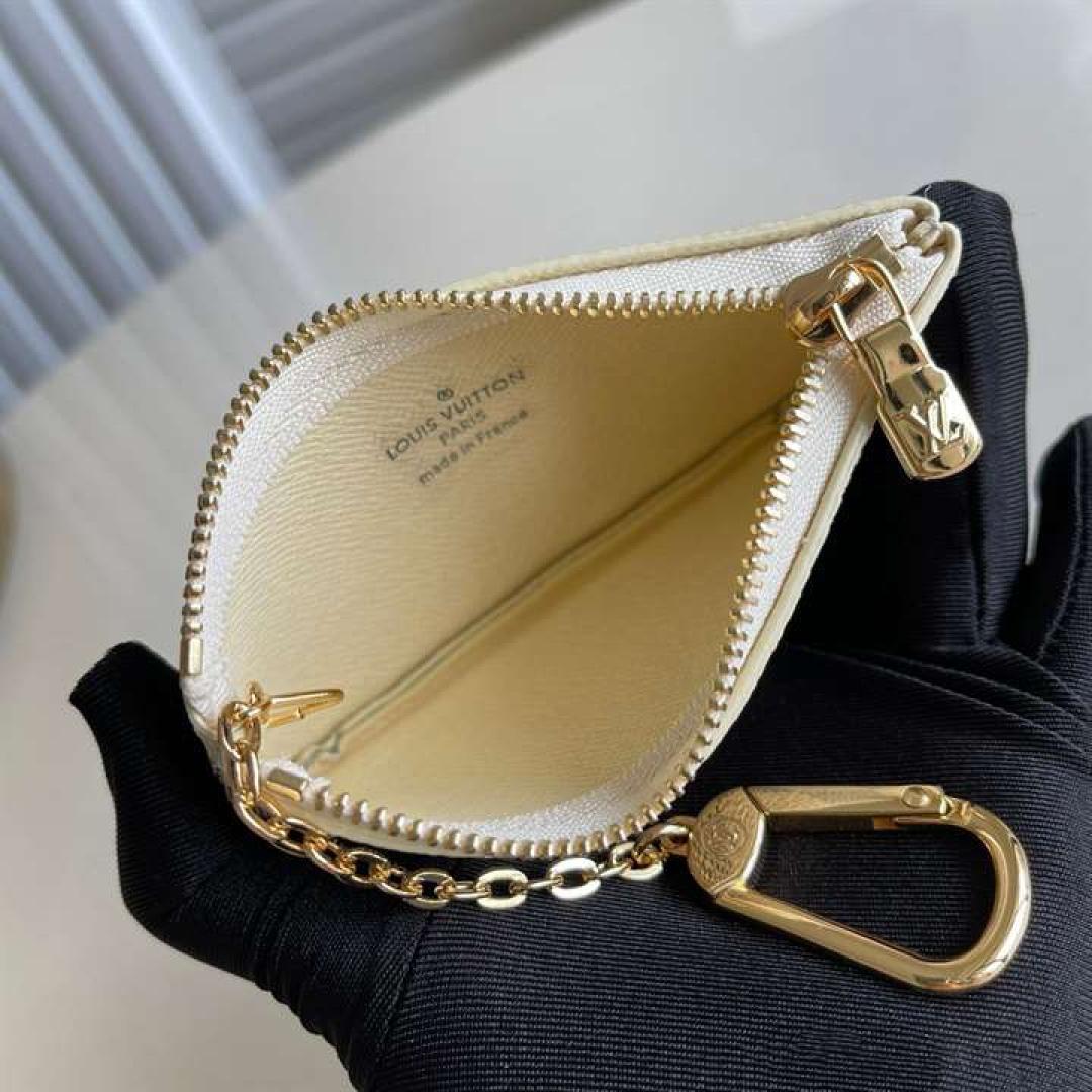 N62659 LOUIS VUITTON KEY POUCH DAMIER AZUR COATED CANVAS