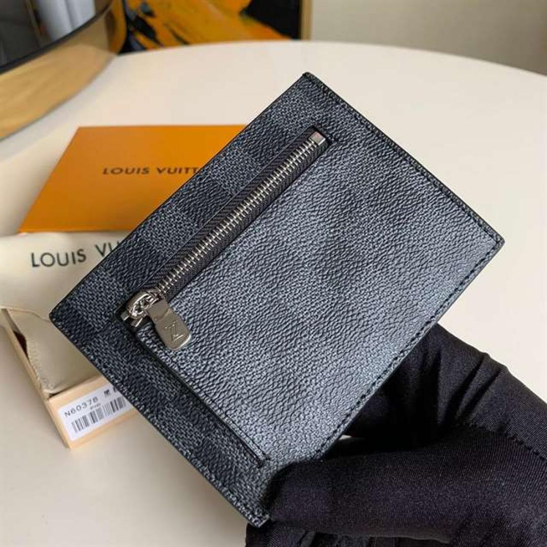 LOUIS VUITTON ID CARD HOLDER DAMIER GRAPHITE CANVAS