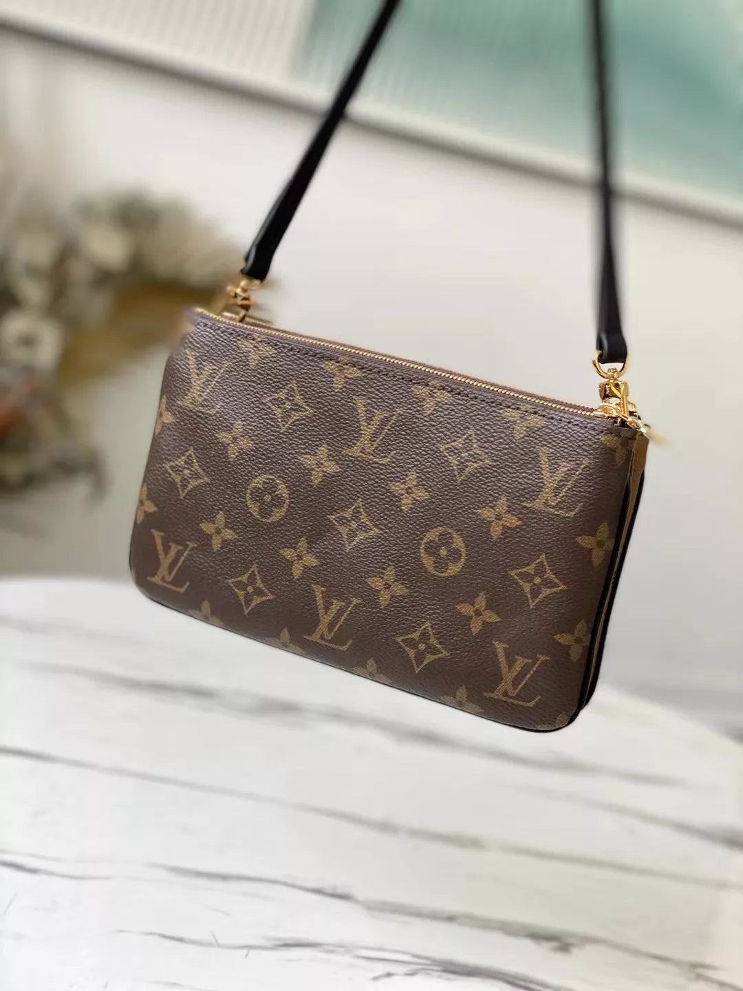 LOUIS VUITTON 20X12.5X3CM DOUBLE ZIP POCHETTE