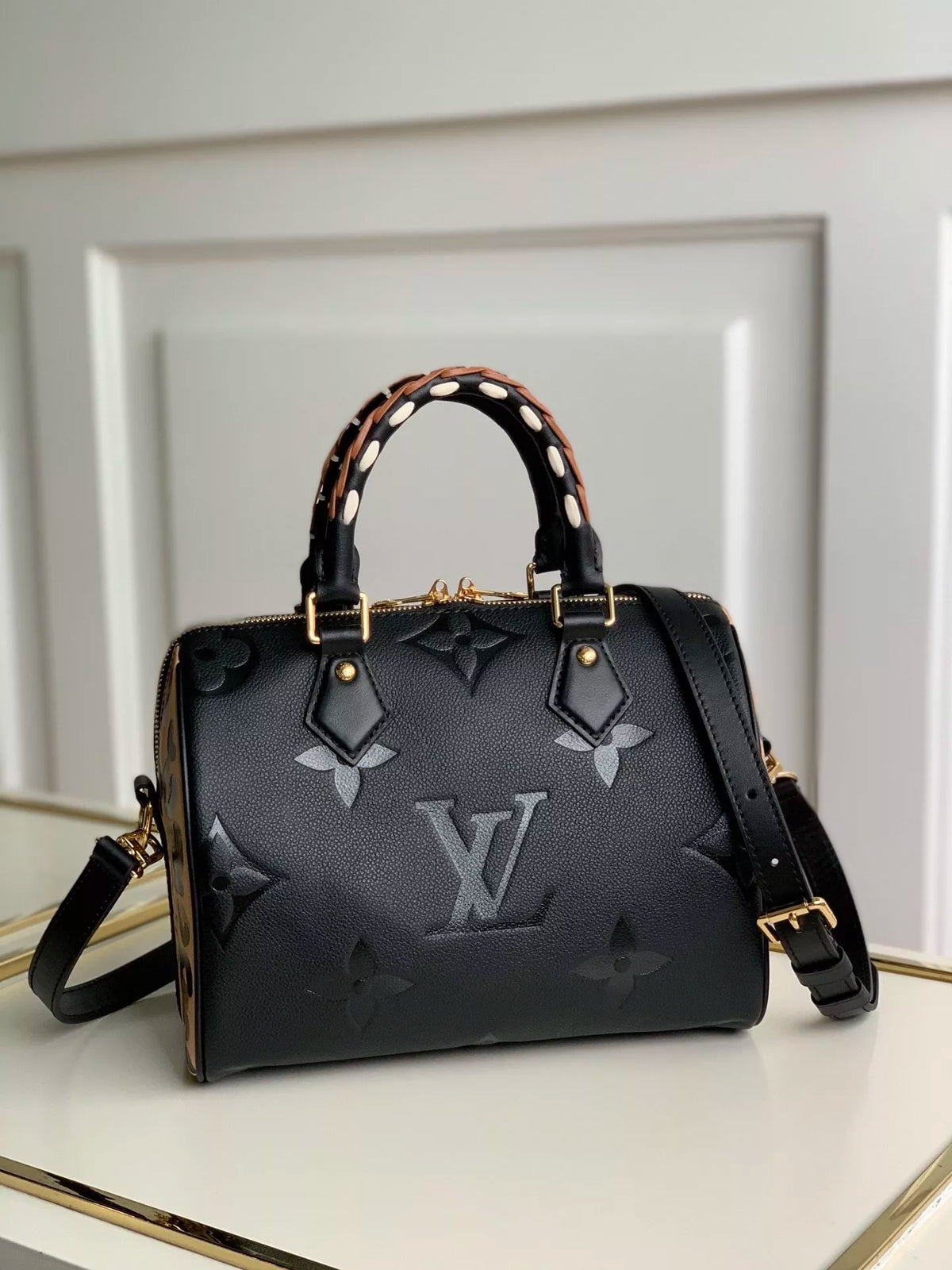LOUIS VUITTON SPEEDY BANDOULIÈRE WILD MONOGRAM EMPREINTE AT HEART 25 LV HAND BAGS