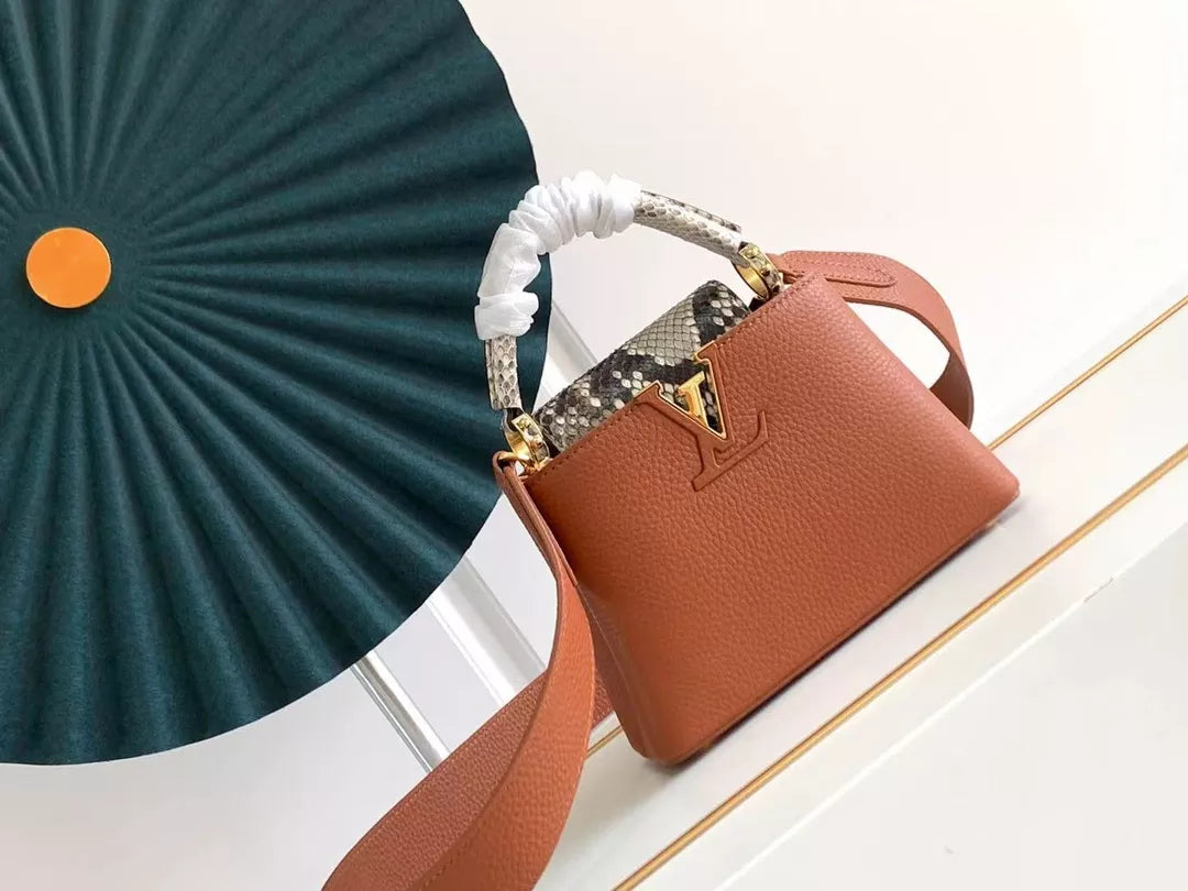 LOUIS VUITTON 21X14X8CM CAPUCINES MONOGRAM FLOWER 7COLOURS AVAILABLE