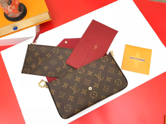 LOUIS VUITTON 21 X 12 X 3 CM POCHETTE FELICIE DAMIER AZUR