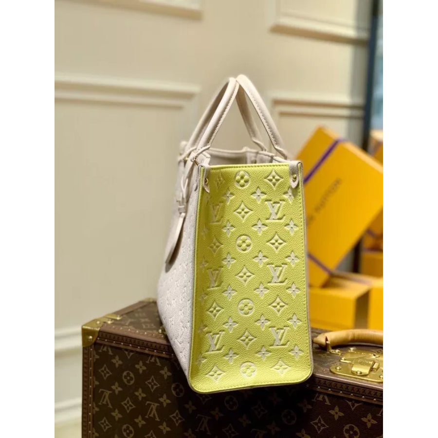 LOUIS VUITTON 35*27*14CM ON THE GO HANDBAG, COWHIDE