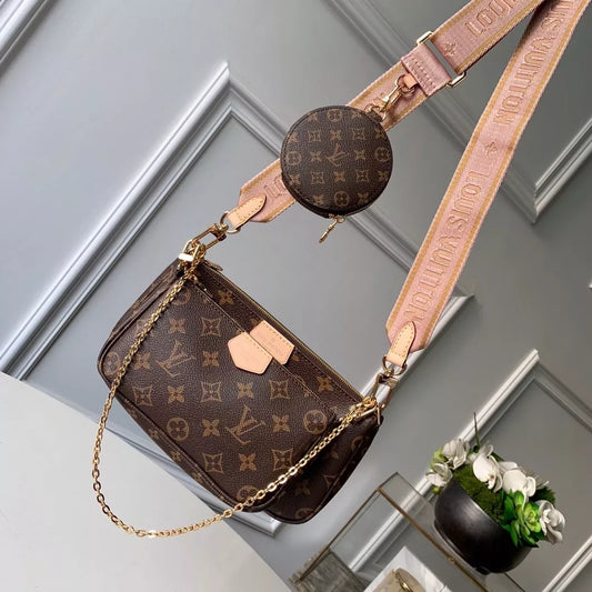 LOUIS VUITTON 24×13×4.5CM 19.5×11×4CM 9.5×2CM MONOGRAM MULTI POCHETTE