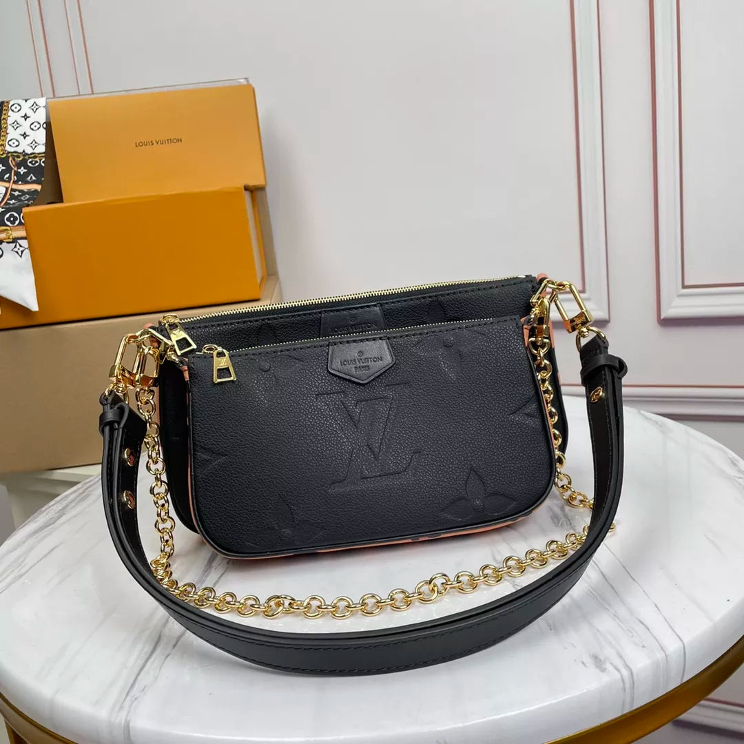 LOUIS VUITTON MULTI POCHETTE ACCESSOIRES WILD AT HEART MONOGRAM EMPREINTE