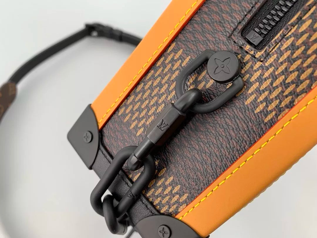 LOUIS VUITTON 25*18*10CM CHECKERED SOFT TRUNK CO BRANDED BOX BAG