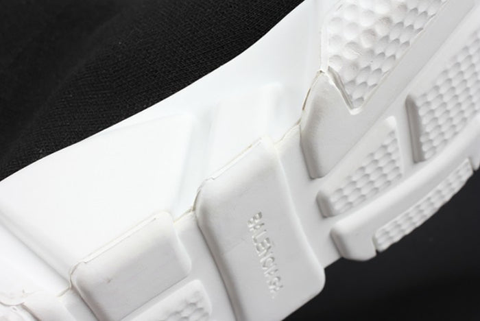 BALENCIAGA STRETCH MESH HIGH TOP SNEAKER BLACK WHITE