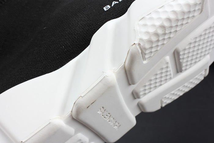 BALENCIAGA STRETCH MESH HIGH TOP SNEAKER BLACK WHITE