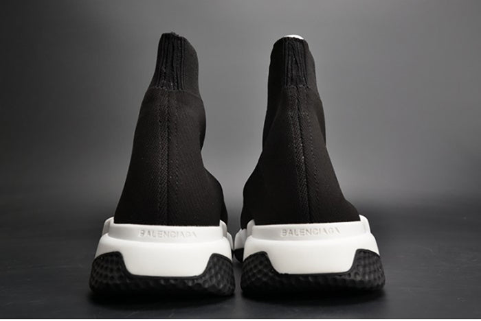 BALENCIAGA STRETCH MESH HIGH TOP SNEAKER BLACK WHITE