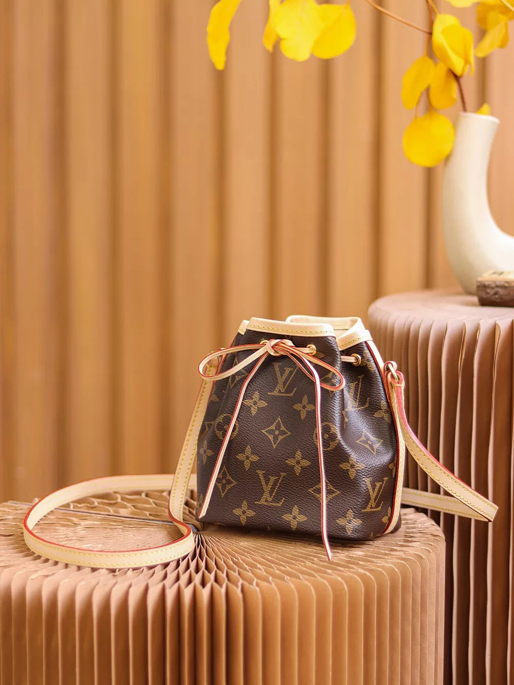 LOUIS VUITTON 13X16X10CM NANO NOE MONOGRAM MINI TURENNE