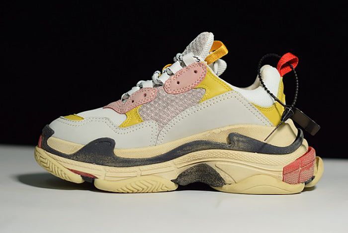 BALENCIAGA TRIPLE S CREAM YELLOW RED